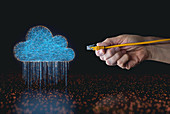 Cloud computing, conceptual image