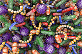 Human microbiome, conceptual illustration