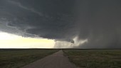 Supercell thunderstorm and lightning, USA