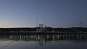 Dragon LNG terminal at dusk