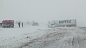 Heavy snow causing accident
