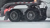 Lorry stuck in snow