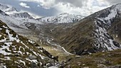 Greina plain and river, Swiss Alps, time-lapse footage