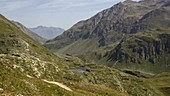 Hikers in the Bernina Pass, Swiss Alps, time-lapse footage