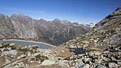Albigna reservoir and dam, Swiss Alps, time-lapse footage