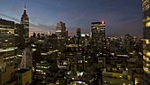 New York City at dawn, time-lapse footage