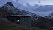Mountain hut, Swiss Alps, time-lapse footage