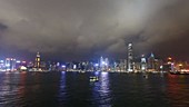Hong Kong at night, timelapse