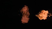 Flamethrower flames, high-speed footage