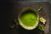 Green pea and mint soup