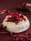 Raspberry and Cherry Pavlova