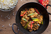 Lamb curry with fresh produce