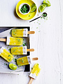 Pine Lime and coconut pops
