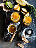 Pina Colada Marmelade mit Ananas, Kokos und Rum