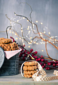 Winterliche Waffel-Cookies