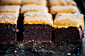 Chocolate cake with dulce de leche