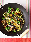 Stir-Fried Sweet Chilli Mussels and Hokkien Noodles
