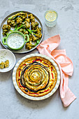 Auberginen-Zucchini-Pie und Brokkoli im Teigmantel (Balagan Style)