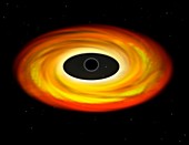 Non-spinning black hole, illustration