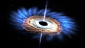 Black hole X-ray flares, illustration