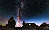 Milky Way and Turret Arch, Utah, USA