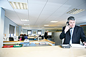 Office worker on telephone