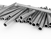 Metal pipes, illustration