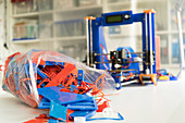 Plastic waste from 3D printing