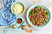 Vegetarian tagine with chickpeas and aubergine