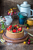 Vanilla cheesecake with summer berries