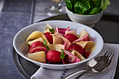 Pasta with beetroot