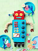 Roboter-Torte zum Kindergeburtstag