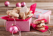 Walnut and chocolate macaroons as a gift