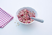 Raspberry and oat muesli