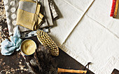Cleaning cloths, utensils and beeswax