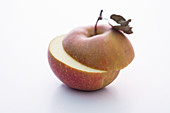 A Boskop apple, halved