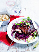 Teriyaki Beef with Pickled Cabbage