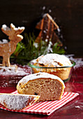 Apple stollen, baked in a a glass, for Christmas