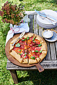 Tomato and basil galette