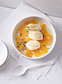 Grainy quark with oranges and fennel