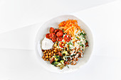 An Oriental bowl with crunchy chickpeas