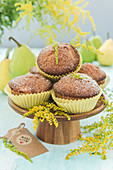 Pear muffins with ginger