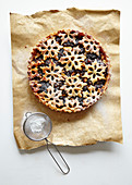 Mincemeat Tart with Snowflake Pastry Decoration