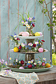 Easter Arrangement On A Self-Made Cake Stand