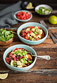 Mexican chicken chilli with avocado