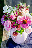 Bouquet Of Roses, Sun Hat, Phlox And Snapdragons