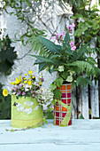 Sewn paper vase covers