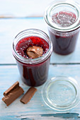Sour cherry jam with nougat