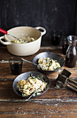 Cauliflower risotto with sage and grated cheese