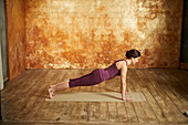 Plank and dog (yoga exercise)